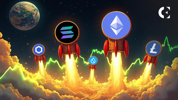 山寨币涨幅居前：ETH、SOL、LINK、SUI 和 LTC 引领市场反弹