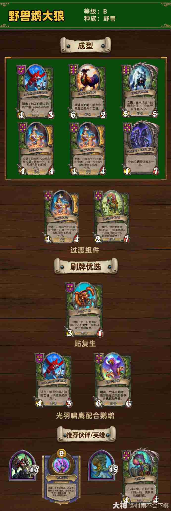 炉石传说33.6.2酒馆战棋野兽鹉大狼玩法攻略