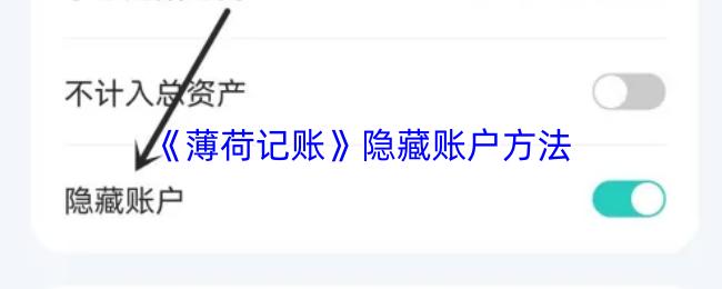 《薄荷记账》隐藏账户方法