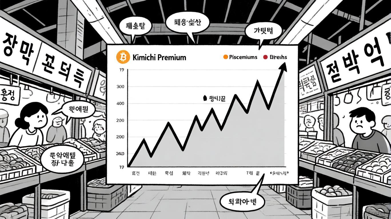 比特币的泡菜溢价和韩国市场情绪：监管转变和零售狂热的故事