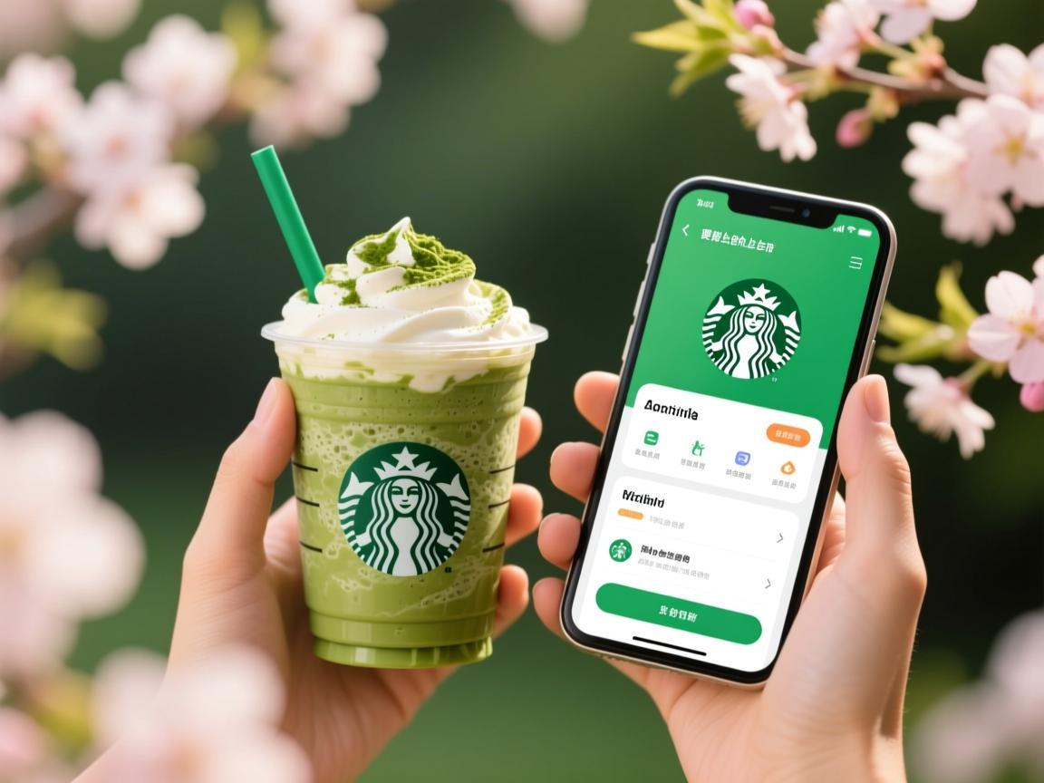 当抹茶奶盖遇上星巴克App，一场指尖上的春日邂逅