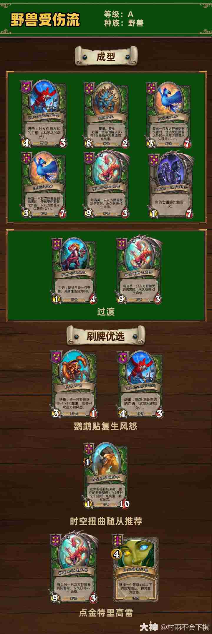 炉石传说34.2酒馆战棋野兽受伤流玩法攻略