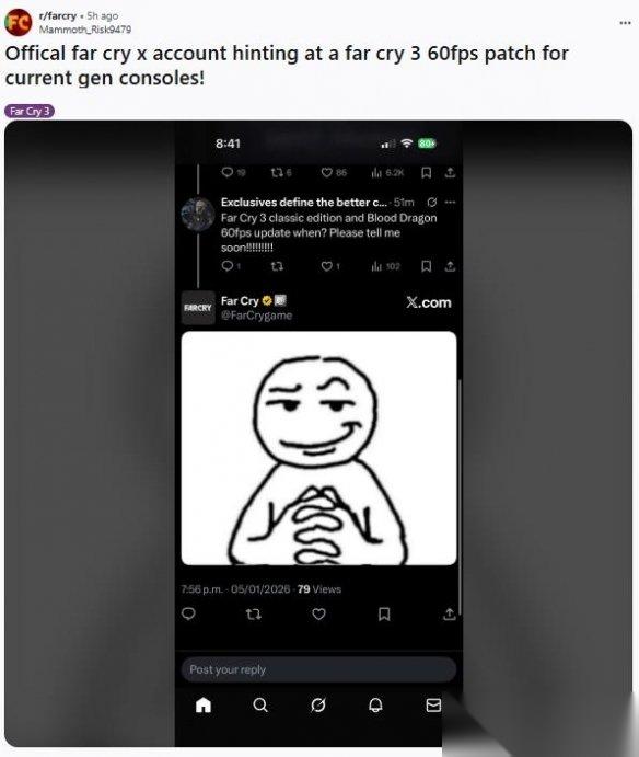 终于等到了 育碧暗示将推出 孤岛惊魂3 60帧更新