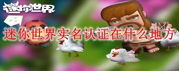 迷你世界实名认证在什么地方