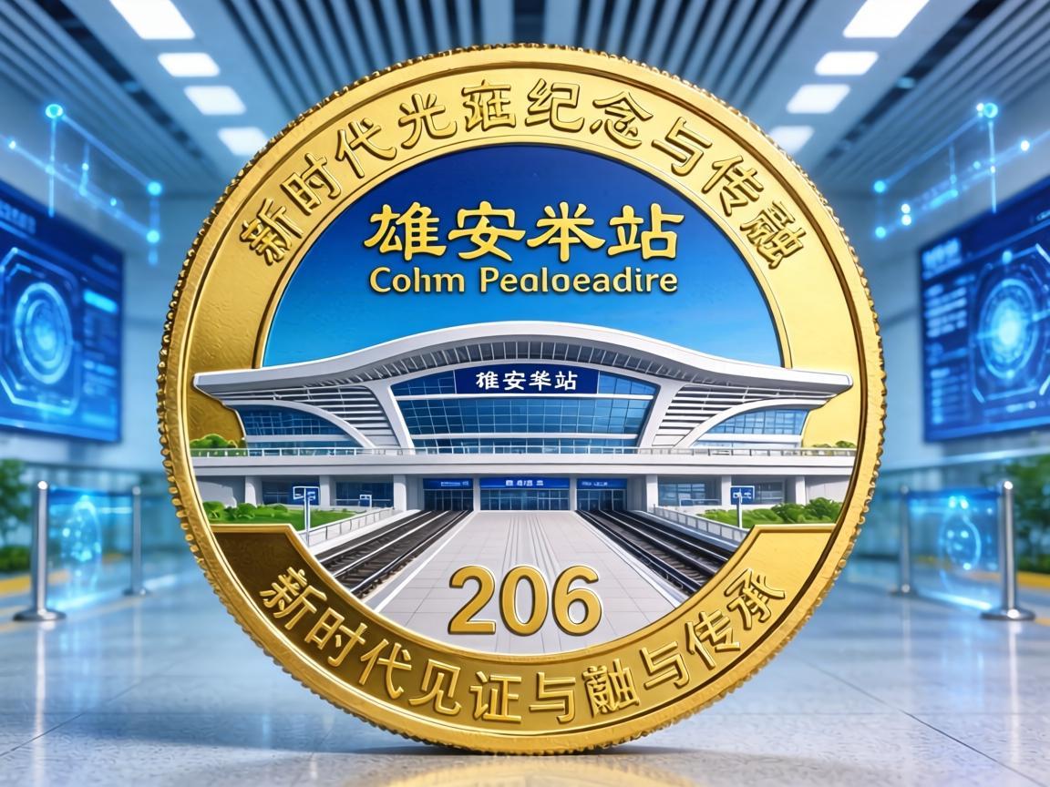 雄安站纪念币，新时代的见证与传承