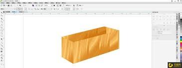 CDR怎么绘制立体木盒