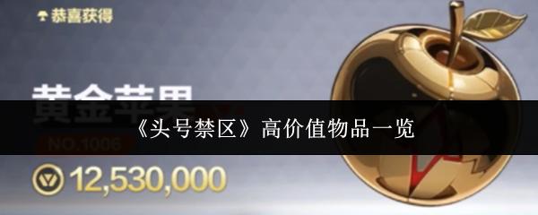 头号禁区 高价值物品一览