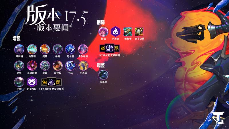 云顶之弈17.5系统调整一览