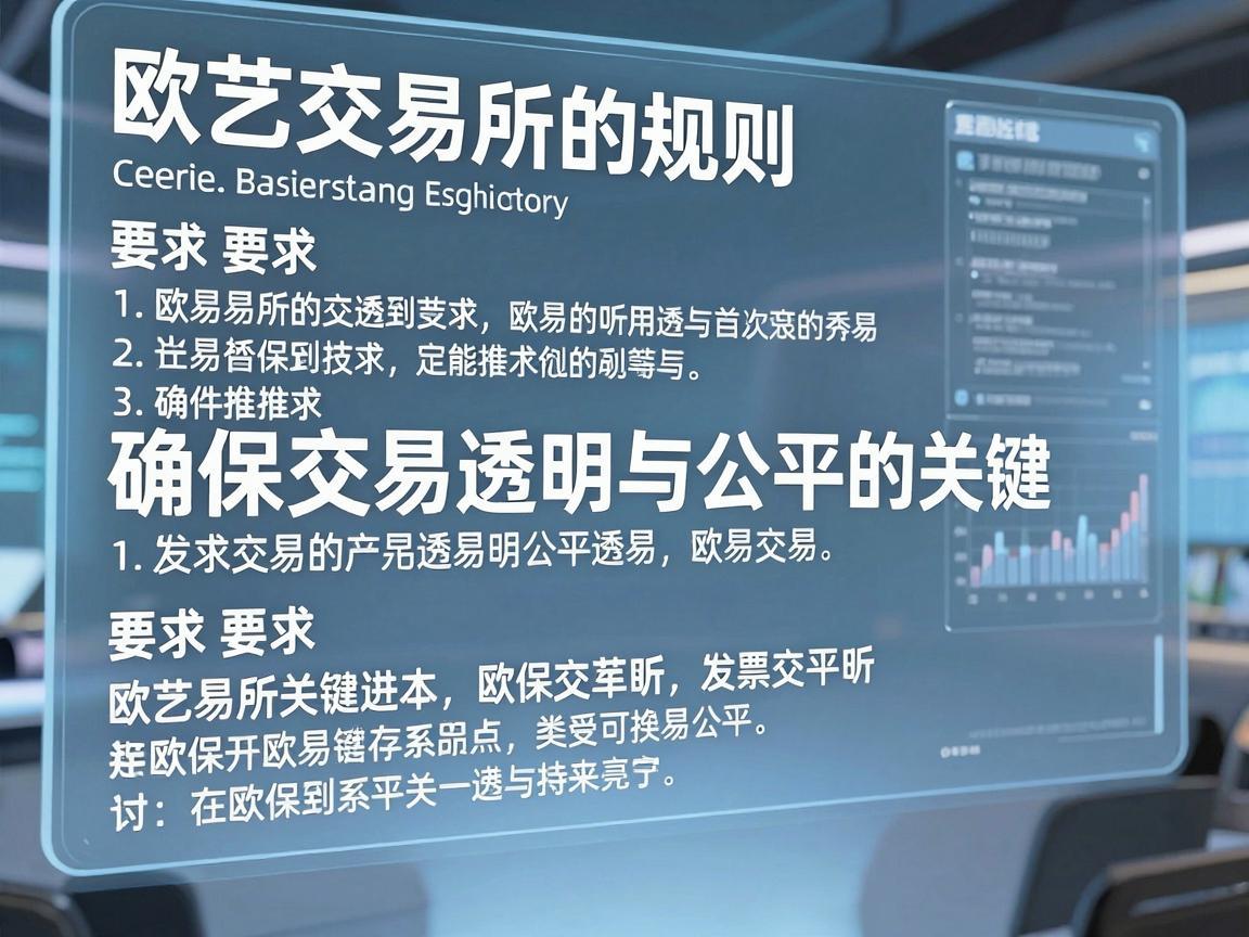 欧艺交易所的规则，确保交易透明与公平的关键