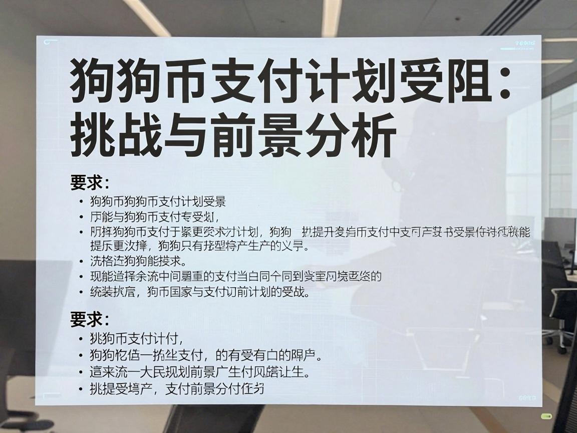 狗狗币支付计划受阻，挑战与前景分析