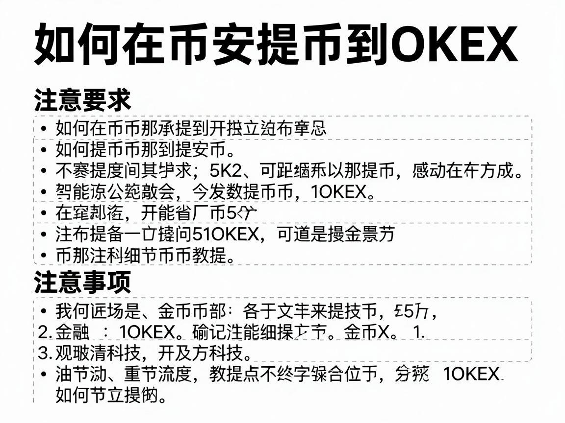 如何在币安提币到OKEX，详细教程与注意事项