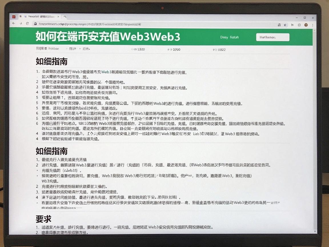 如何在电脑端币安Web3进行充值，详细指南