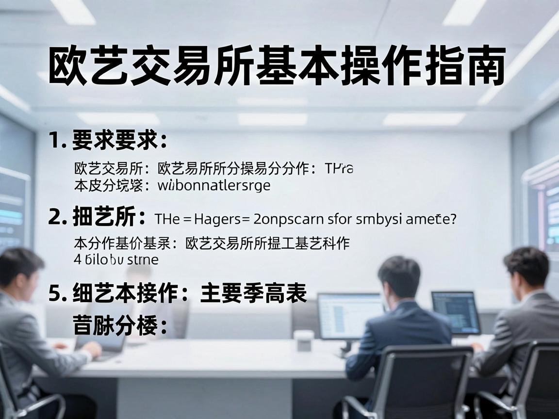 欧艺交易所基本操作指南