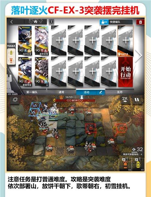 明日方舟落叶逐火CF EX 3摆完挂机攻略 落叶逐火CF EX 3怎么过