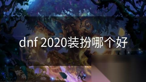 dnf 2020装扮哪个好