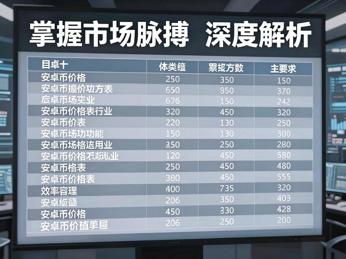掌握市场脉搏，安卓币价格表深度解析