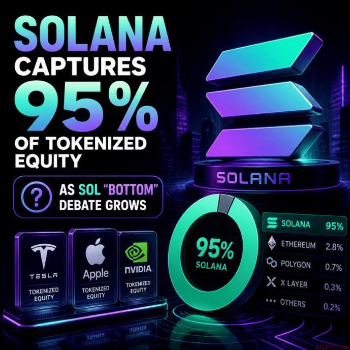 Solana占据95%代币化股权，SOL“底部”之争愈演愈烈