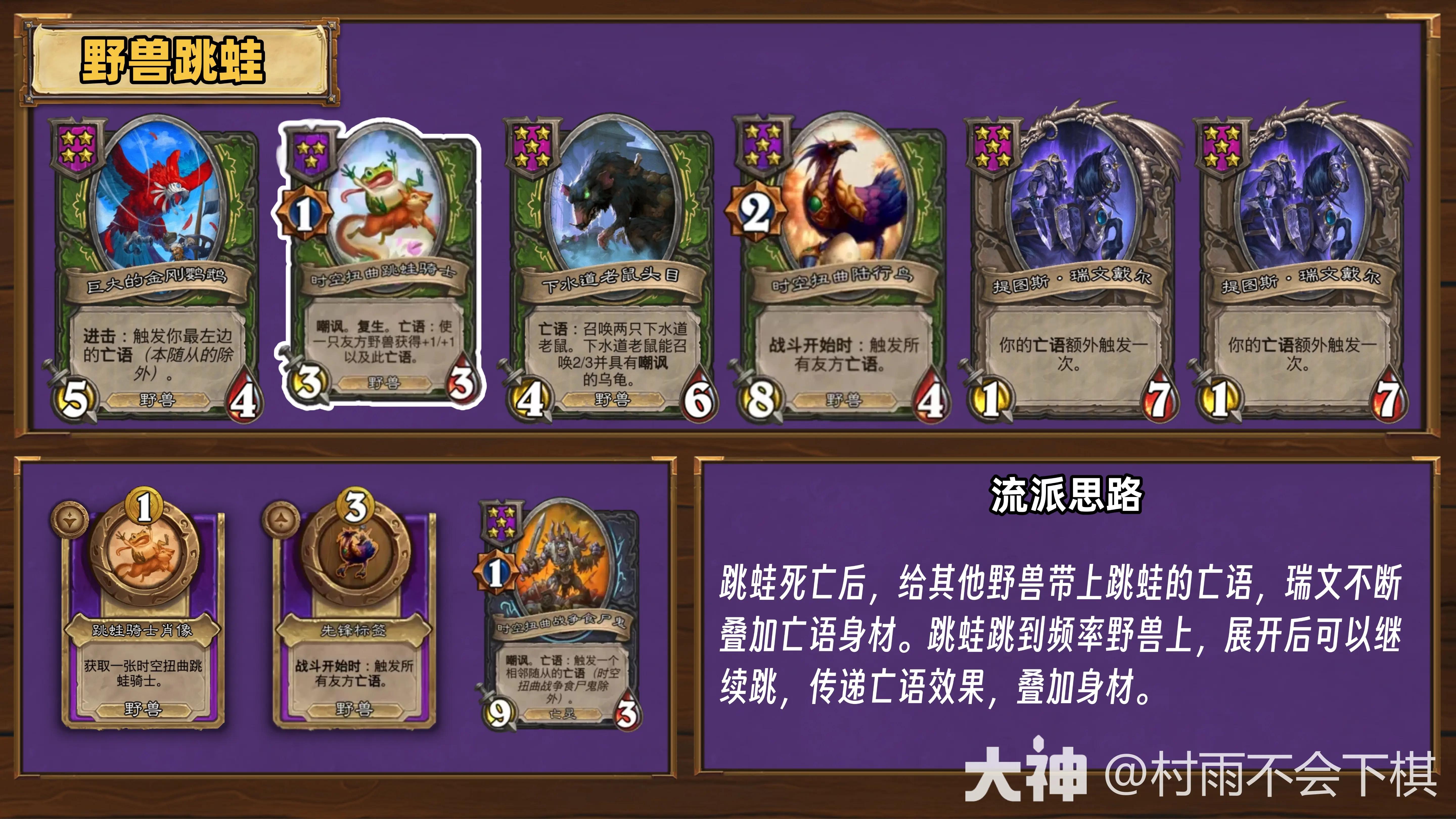 炉石传说35.6.2酒馆战棋野兽跳蛙玩法攻略