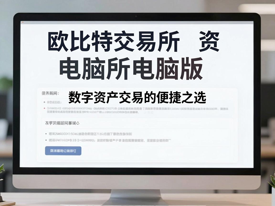 欧比特交易所电脑版，数字资产交易的便捷之选